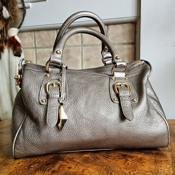 STEVEN by Steve Madden metallic taupe leather purse. - Picture 1 of 15